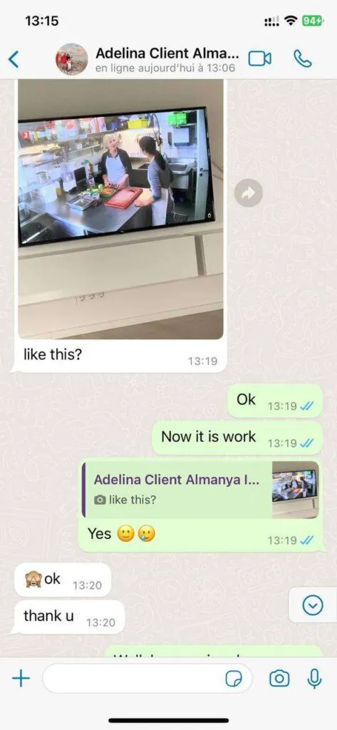 Capture de conversation d’assistance fournie